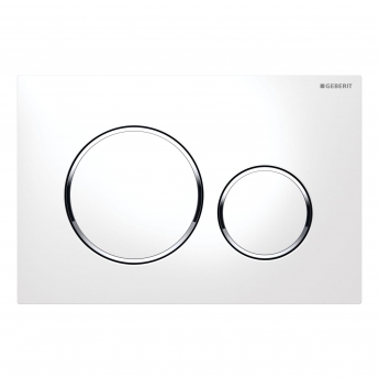 Geberit Sigma20 Dual Flush Plate White/Gloss Chrome