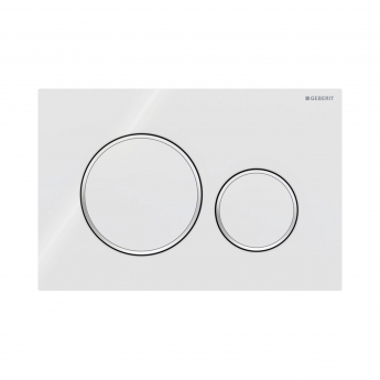 Geberit Sigma20 Dual Flush Plate White/Gloss Chrome