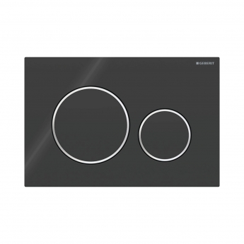 Geberit Sigma20 Dual Flush Plate Black/Gloss Chrome