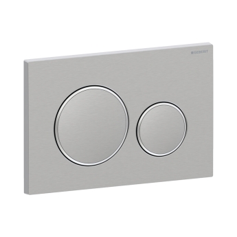 Geberit Sigma20 Dual Flush Plate Brushed Stainless Steel | Product Image