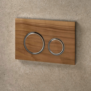 Geberit Sigma21 Dual Flushplate - Chrome/Black Walnut
