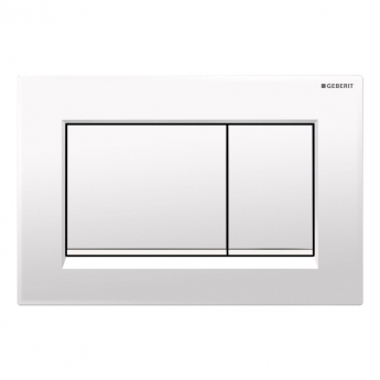 Geberit Sigma30 Dual Flush Plate - White / Matt White