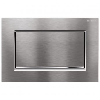 Geberit Sigma30 Single Flush Plate - Brushed/Polished Chrome
