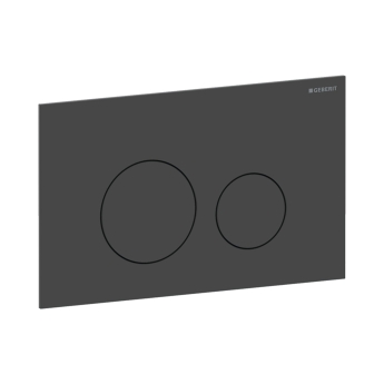 Geberit Sigma40 Round Dual Flush Plate - Matt Black | Product Image