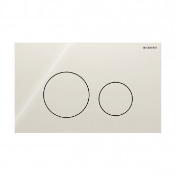 Geberit Sigma40 Round Dual Flush Plate - Sand Grey Glass | Product Image