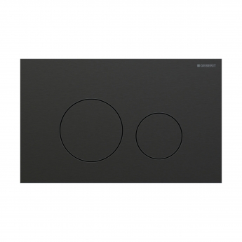 Geberit Sigma40 Round Dual Flush Plate - Brushed Black Chrome | Product Image