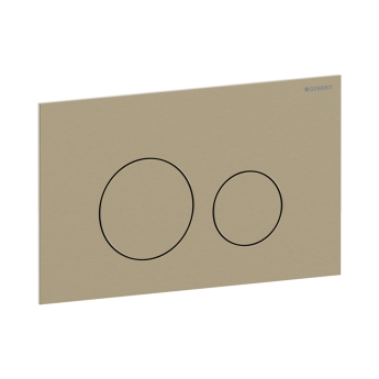 Geberit Sigma40 Round Dual Flush Plate - Brushed Brass | Product Image