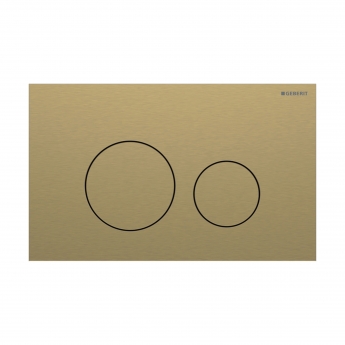 Geberit Sigma40 Round Dual Flush Plate - Brushed Brass
