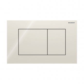 Geberit Sigma40 Square Dual Flush Plate - Sand Grey Glass | Product Image