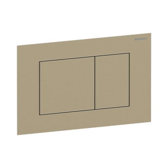 Geberit Sigma40 Square Dual Flush Plate - Brushed Brass | Product Image