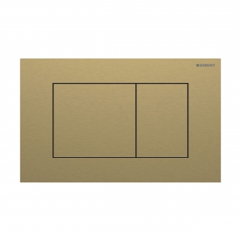Geberit Sigma40 Square Dual Flush Plate - Brushed Brass