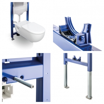 Geberit Sigma WC Toilet Frame 1120mm With 120mm Sigma Cistern Pre-Wall Blue