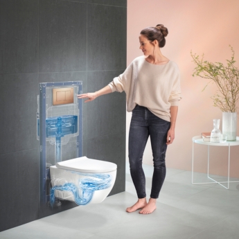 Geberit Sigma WC Toilet Frame 1120mm With 120mm Sigma Cistern Pre-Wall Blue