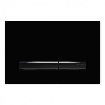 Geberit Sigma50 Dual Flush Plate - Black / Brushed Black Chrome