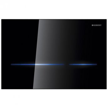 Geberit Sigma80 Touchless Sensor-controlled Operation Flush Plate for 80mm Concealed Cistern - Black Glass