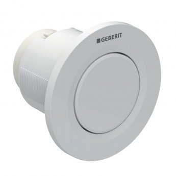 Geberit Type 01 Single Flush Plate Button for 120mm and 150mm Concealed Cistern - White