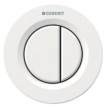 Geberit Type 01 Dual Flush Plate Button for 80mm Concealed Cistern - White