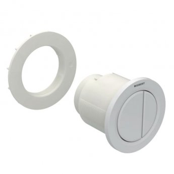 Geberit Type 01 Pneumatic Dual Flush Plate Button for Concealed Cistern - White Alpine