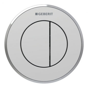 Geberit Type 10 Pneumatic Dual Flush Plate for Concealed Cistern - Matt Chrome