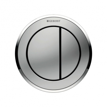 Geberit Type 10 Pneumatic Dual Flush Plate Button for Concealed Cistern - Gloss / Matt Chrome