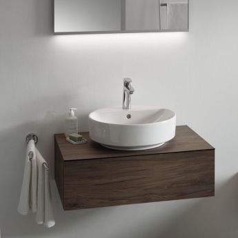 Geberit VariForm Lay-On Round Countertop Basin 450mm Wide - 1 Tap Hole