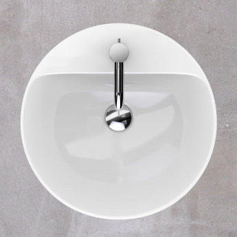 Geberit VariForm Lay-On Round Countertop Basin 450mm Wide - 1 Tap Hole