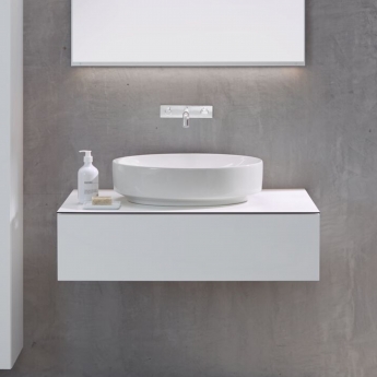 Geberit VariForm Lay-On Oval Countertop Basin 550mm Wide - 0 Tap Hole