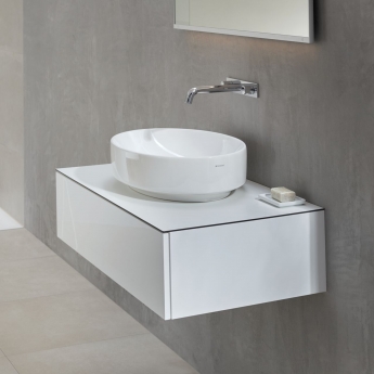 Geberit VariForm Lay-On Oval Countertop Basin 550mm Wide - 0 Tap Hole