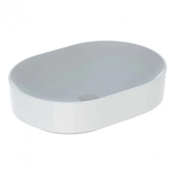 Geberit VariForm Lay-On Elliptic Countertop Basin 550mm Wide - 0 Tap Hole