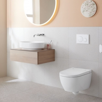 Geberit VariForm Wall Hung 1-Drawer Vanity Unit 750mm Wide - Oak