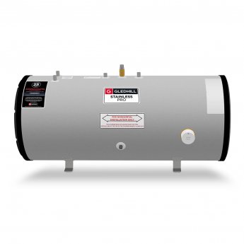 Gledhill Pro Horizontal INDIRECT Unvented Stainless Steel Hot Water Cylinder - 300 Litre