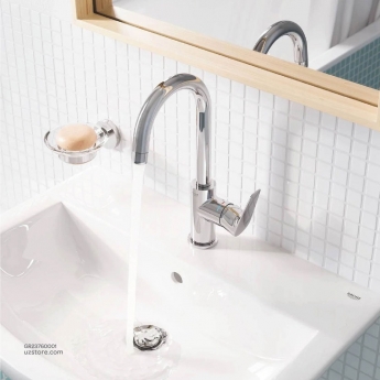 Grohe Bauedge L-Size Basin Mixer Tap with Pop Up Waste - Chrome
