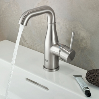 Grohe Essence M-Size Basin Mixer Tap with Swivel Spout - Chrome