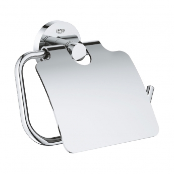 Grohe Essentials Toilet Roll Holder with Cover - Chrome
