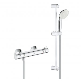 Grohe Grohtherm 800 Thermostatic Bar Mixer Shower with Shower Kit - Chrome