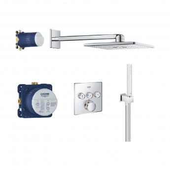 Grohe Grohtherm SmartControl Square Perfect Shower Set with Rainshower 310 SmartActive Cube