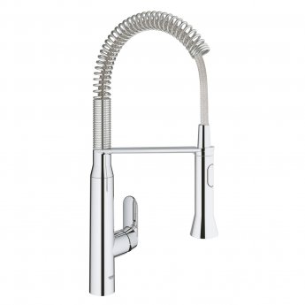 Grohe K7 Single Lever Kitchen Sink Pull-Out Mixer Tap with Swivel Spout - Chrome