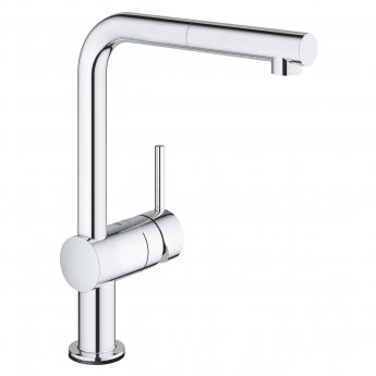 Grohe Minta Touch Electronic Single Lever Kitchen Sink Mixer Tap with Pull-out Spout - Chrome