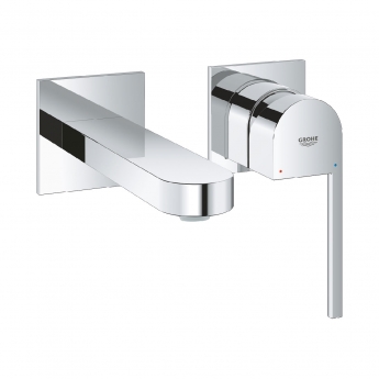 Grohe Plus Wall Mounted 2 Tap Hole Basin Mixer Tap - Chrome