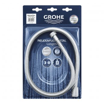 Grohe Relexaflex Longlife 1500mm Metal Shower Hose - Chrome