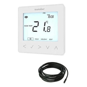 Heatmiser NeoStat-E Electric Programmable Thermostat - Glacier White | Product Image
