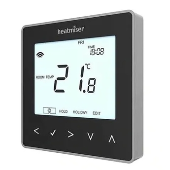 Heatmiser NeoStat-E Electric Programmable Thermostat - Sapphire Black | Product Image