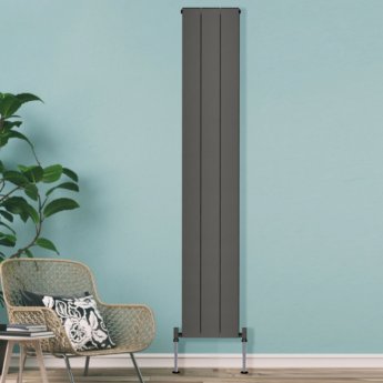 Heatwave Lifton Anthracite Vertical Aluminium Radiator 1800mm (H) x 305mm (W) | Product Image