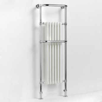 Heatwave Hampshire Radiator Towel Rail 1510mm H x 510mm W - Chrome & White