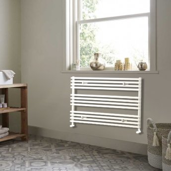 Heatwave Nest White Designer Ladder Towel Rail 600mm (H) x 1000mm (W)