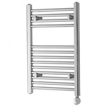 Heatwave Ballad Chrome Thermostatic Electric Ladder Towel Rail 691mm (H) x 600mm (W)