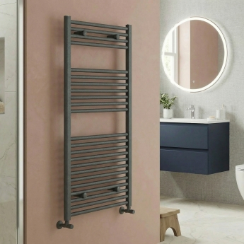 Heatwave Tempo Anthracite Straight Heated Ladder Towel Rail | Product Image