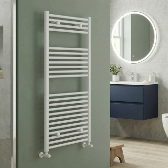 Heatwave Tempo White Straight Heated Ladder Towel Rail | Product Image