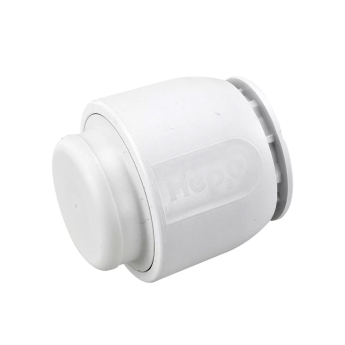 Hep2O Demountable Stop End White 22mm (Pack of 10) | Product Image