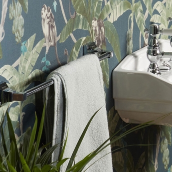 Heritage Chancery Single Towel Bar - Chrome | Product Image